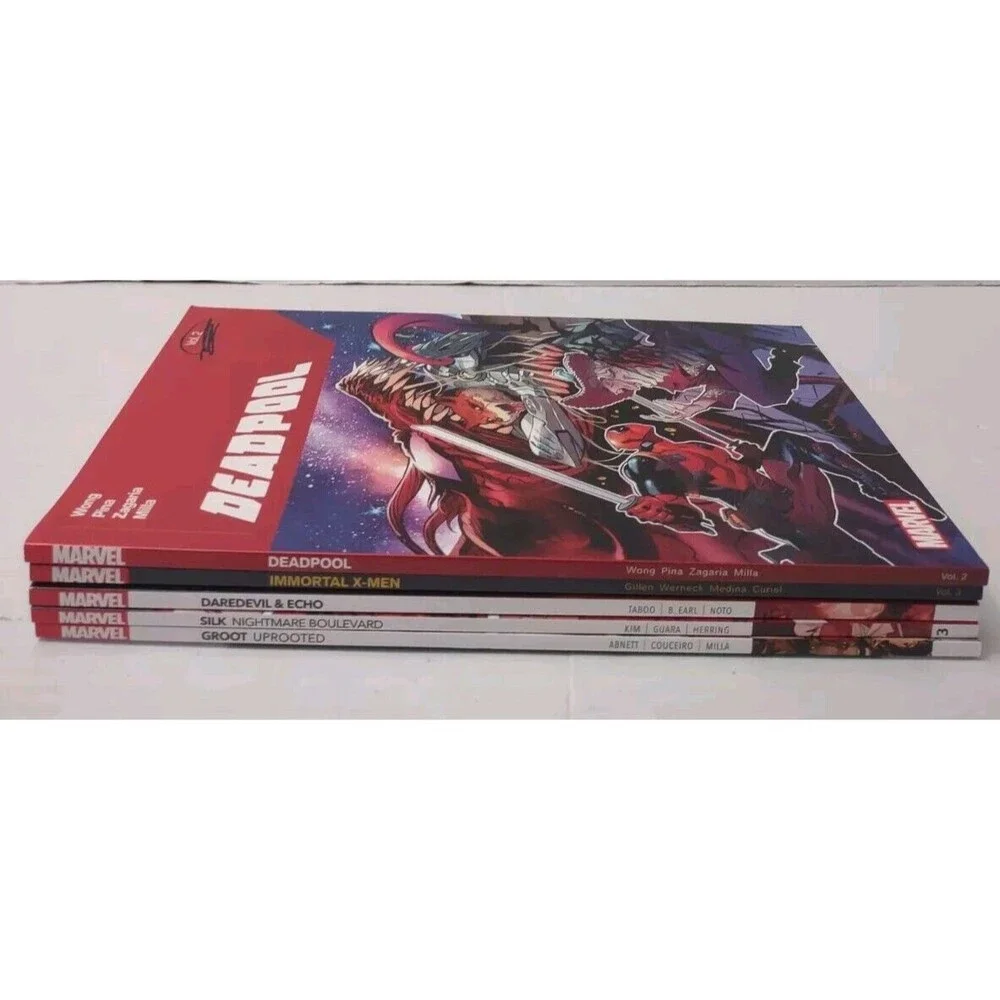 Lot of 5 Marvel Graphic Novels Daredevil, Deadpool, Silk, X-Men, Groot - Picture 12 of 15